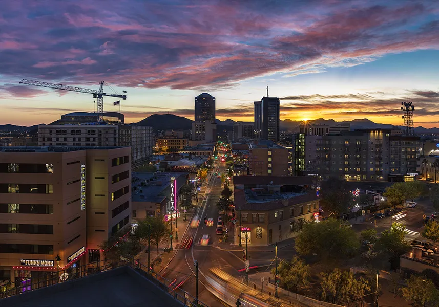 Evening stroll in Tucson downtown / Fourth Avenue