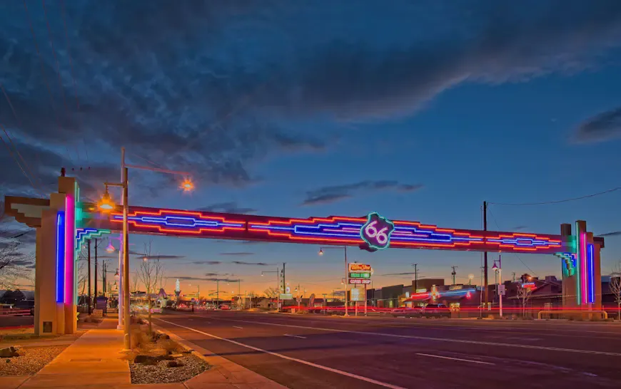 Route 66 Central Ave highlights and neon