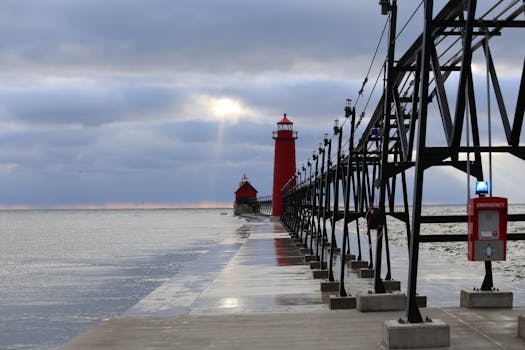 Grand Haven South Pier and Lighthouse