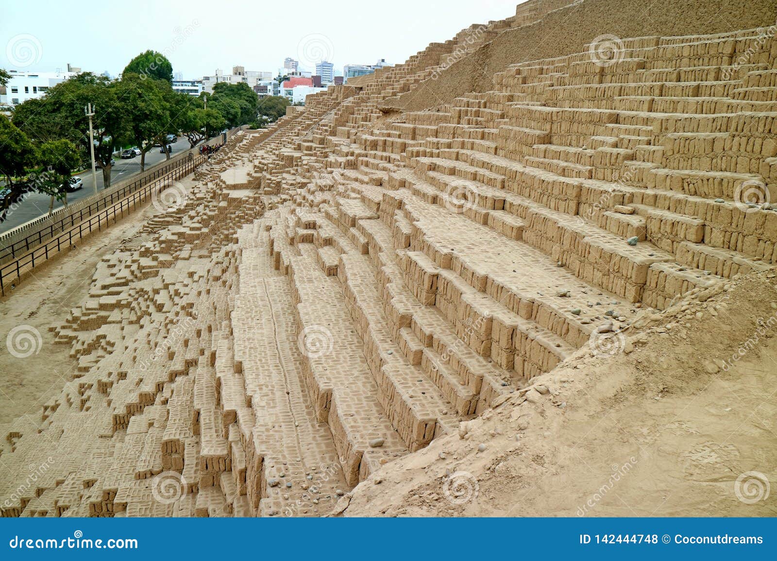 Huaca Pucllana archaeological site at Lima, Peru