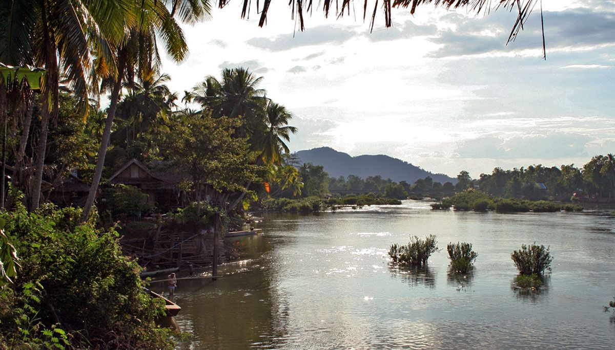 Kayaking on Mekong River