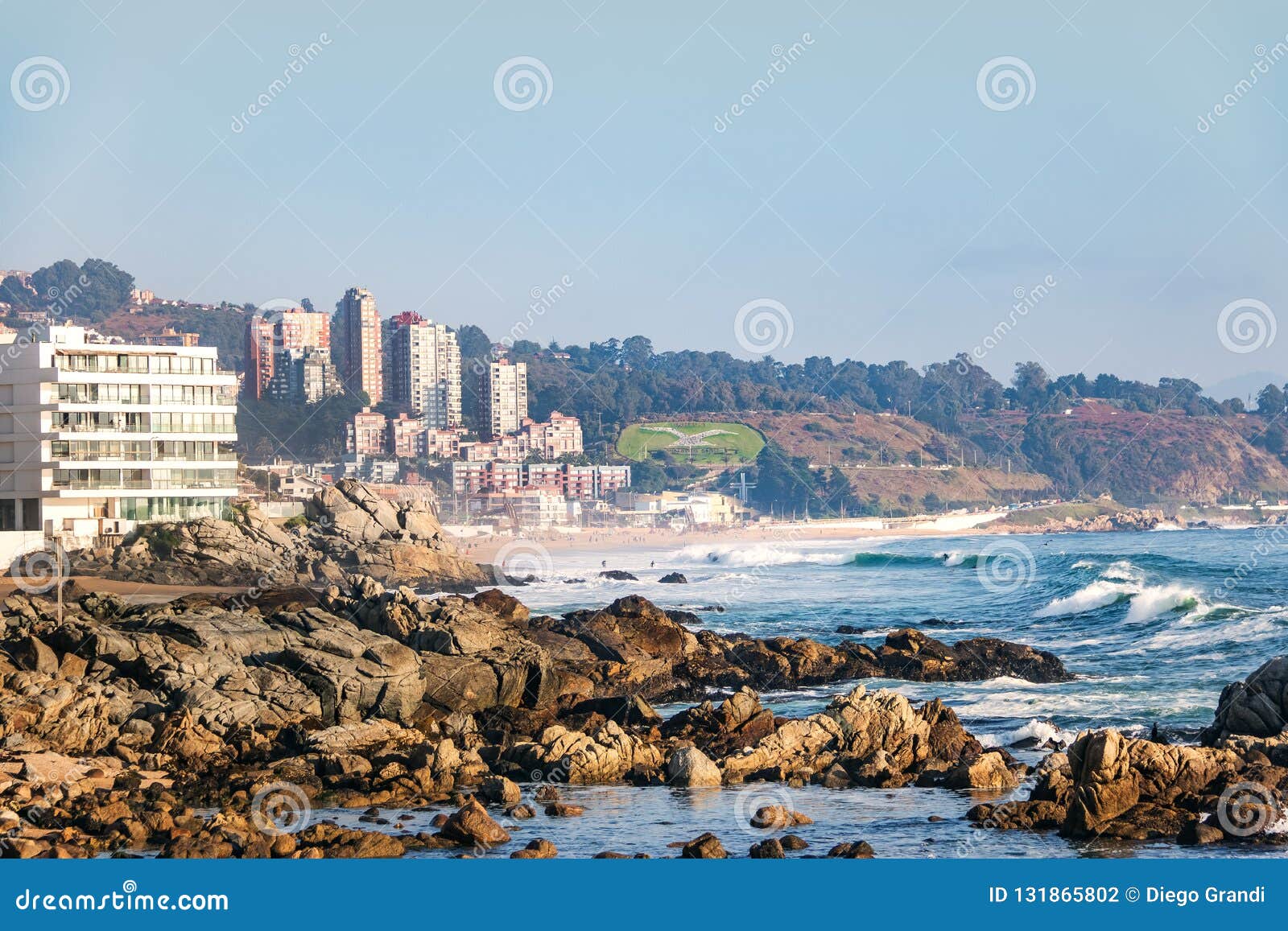 Renaca Beach at Viña del Mar, Chile