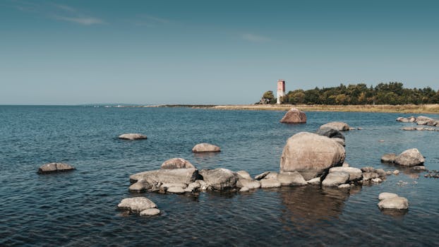 Saxby Lighthouse at Vormsi, Estonia