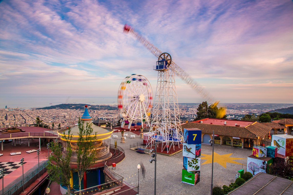 Tibidabo Amusement Park at Barcelona, Spain